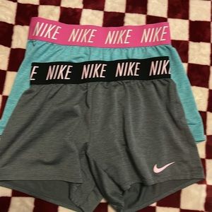 2 Nike Dri-Fit shorts girls size large